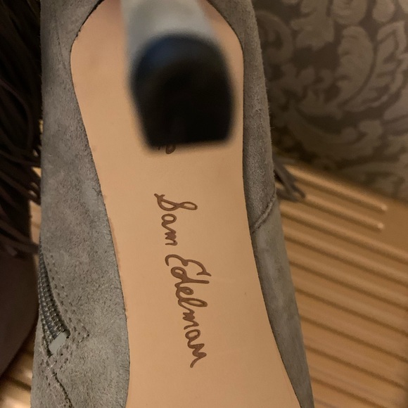 Sam Edelman Belinda Fringe Pointed Toe Boot w/box - Picture 6 of 8